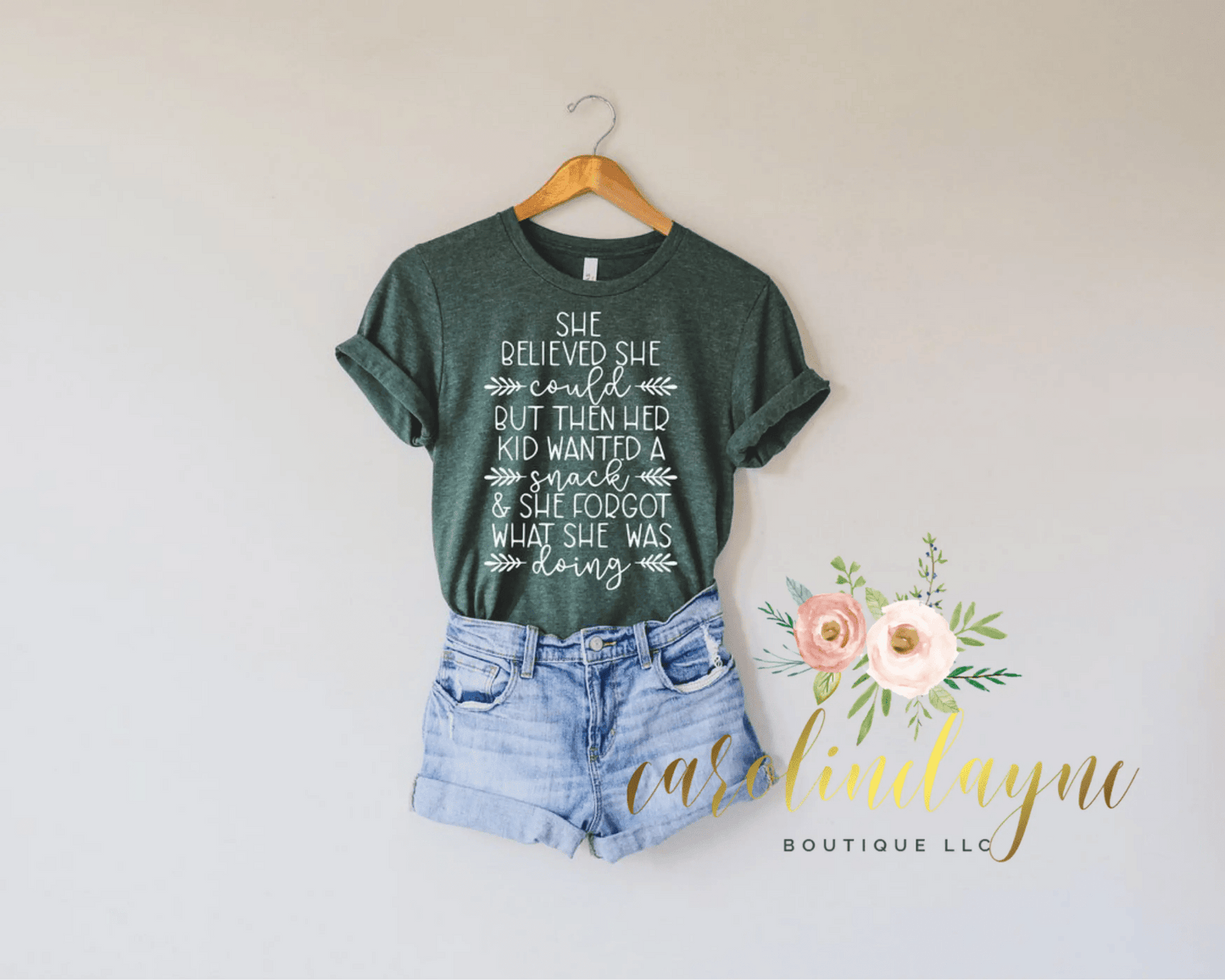 She believed she could but then kids tee - Caroline Layne Boutique LLC