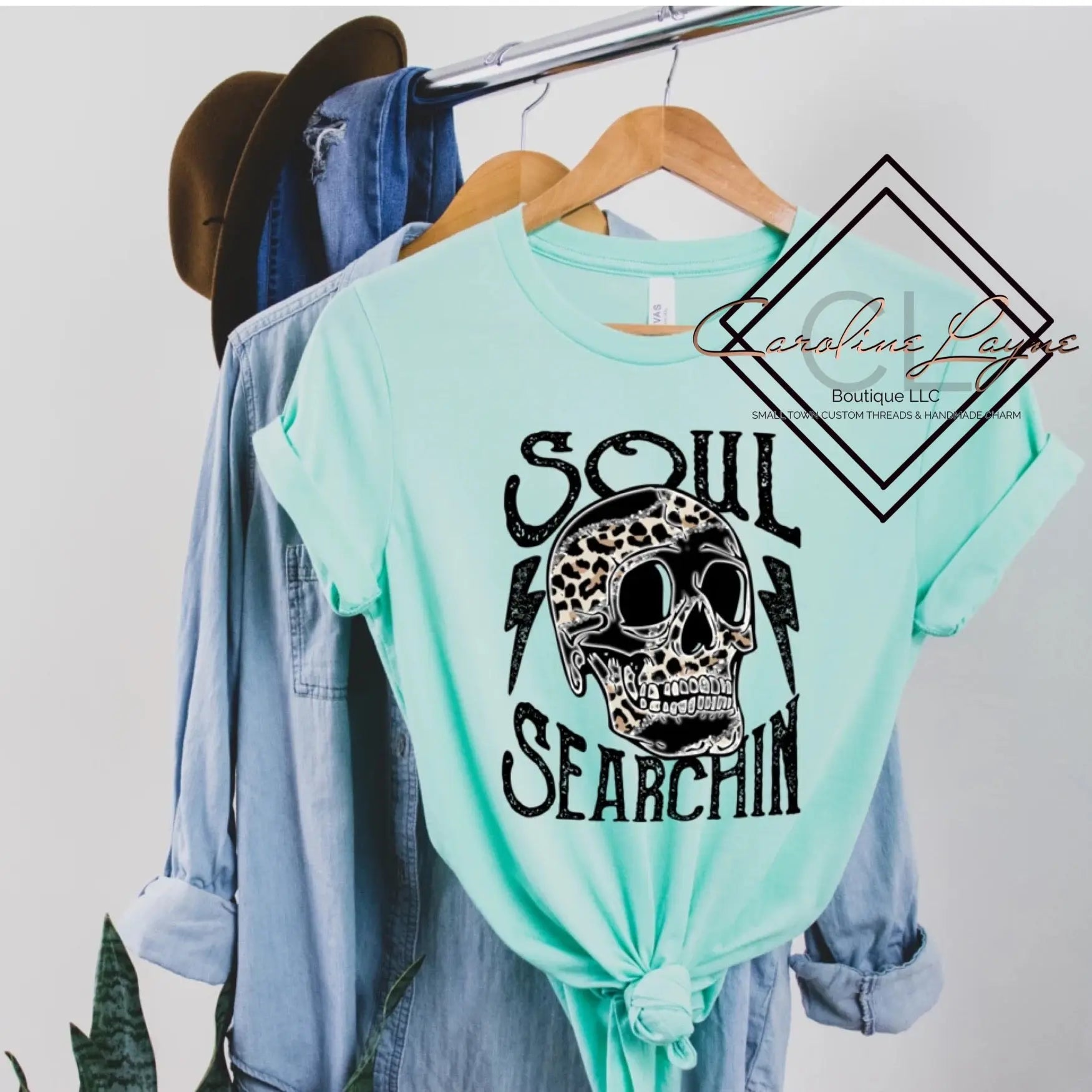 Soul Searching Leopard Skull Tee - Caroline Layne Boutique LLC