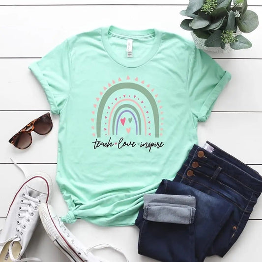 Teach Love Inspire Tee - Caroline Layne Boutique LLC