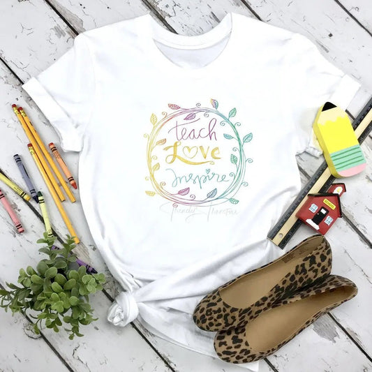 Teach Love Inspire Tee - Caroline Layne Boutique LLC