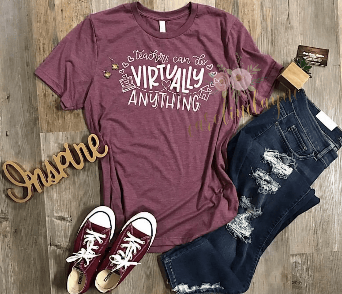 Teachers Can Do Virtually Anything Tee - Caroline Layne Boutique LLC