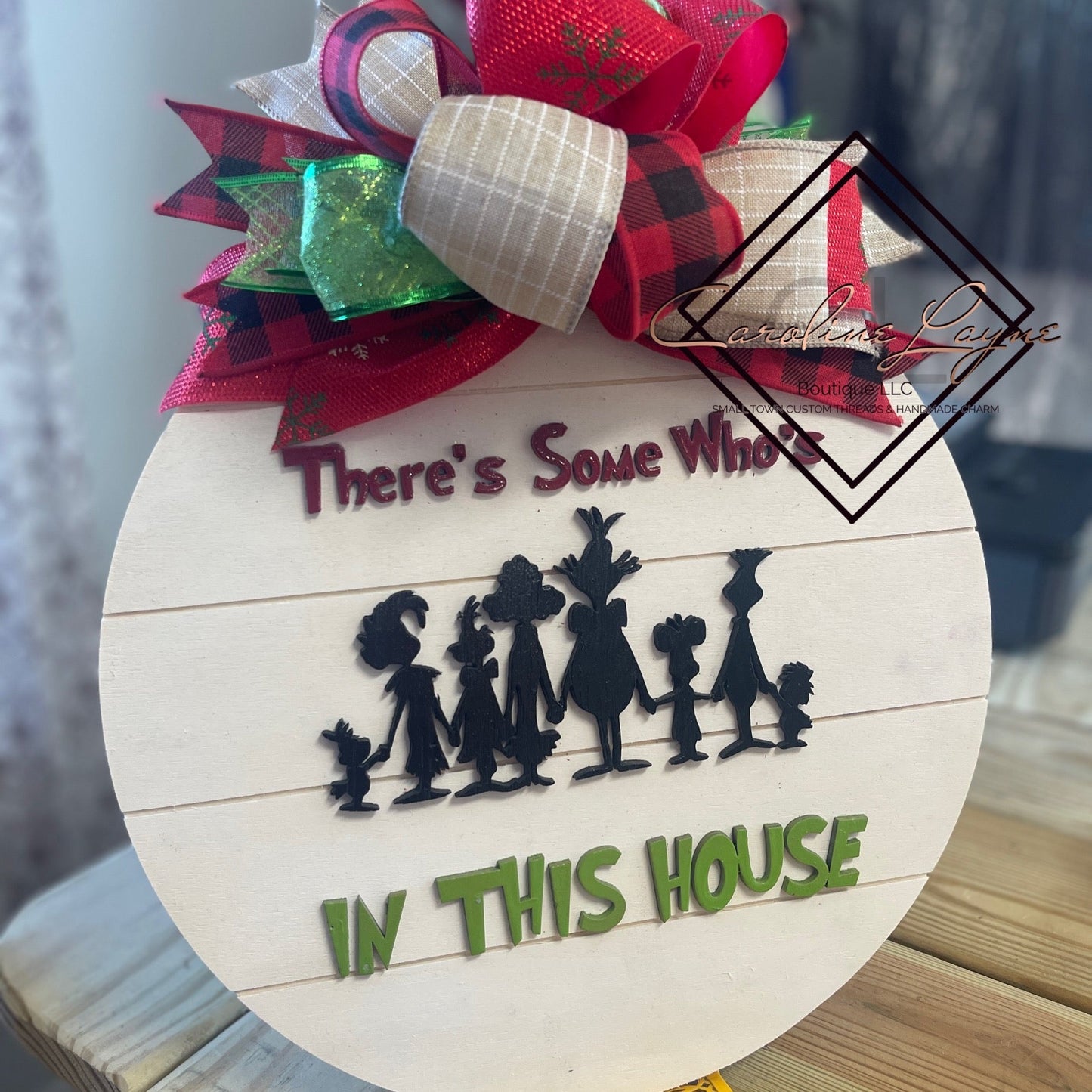 There’s some who’s in this house Door Hanger - Caroline Layne Boutique LLC