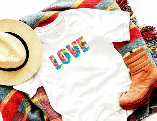 Tie Dye Love Tee - Caroline Layne Boutique LLC