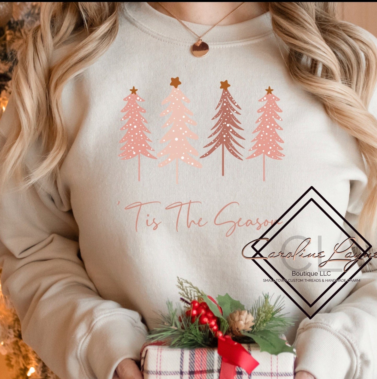 Tis the season Christmas trees Sweatshirt - Caroline Layne Boutique LLC