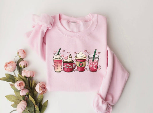 Valentines coffee Sweatshirt - Caroline Layne Boutique LLC