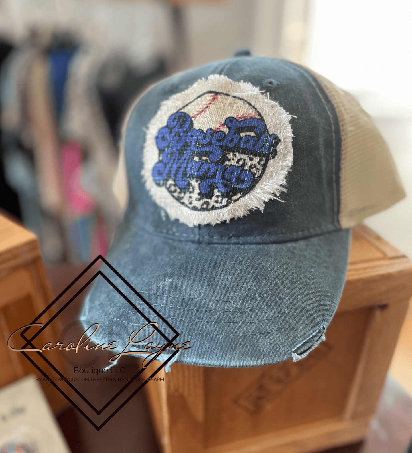 Vintage Patch Baseball Mama Trucker Hat - Caroline Layne Boutique LLC