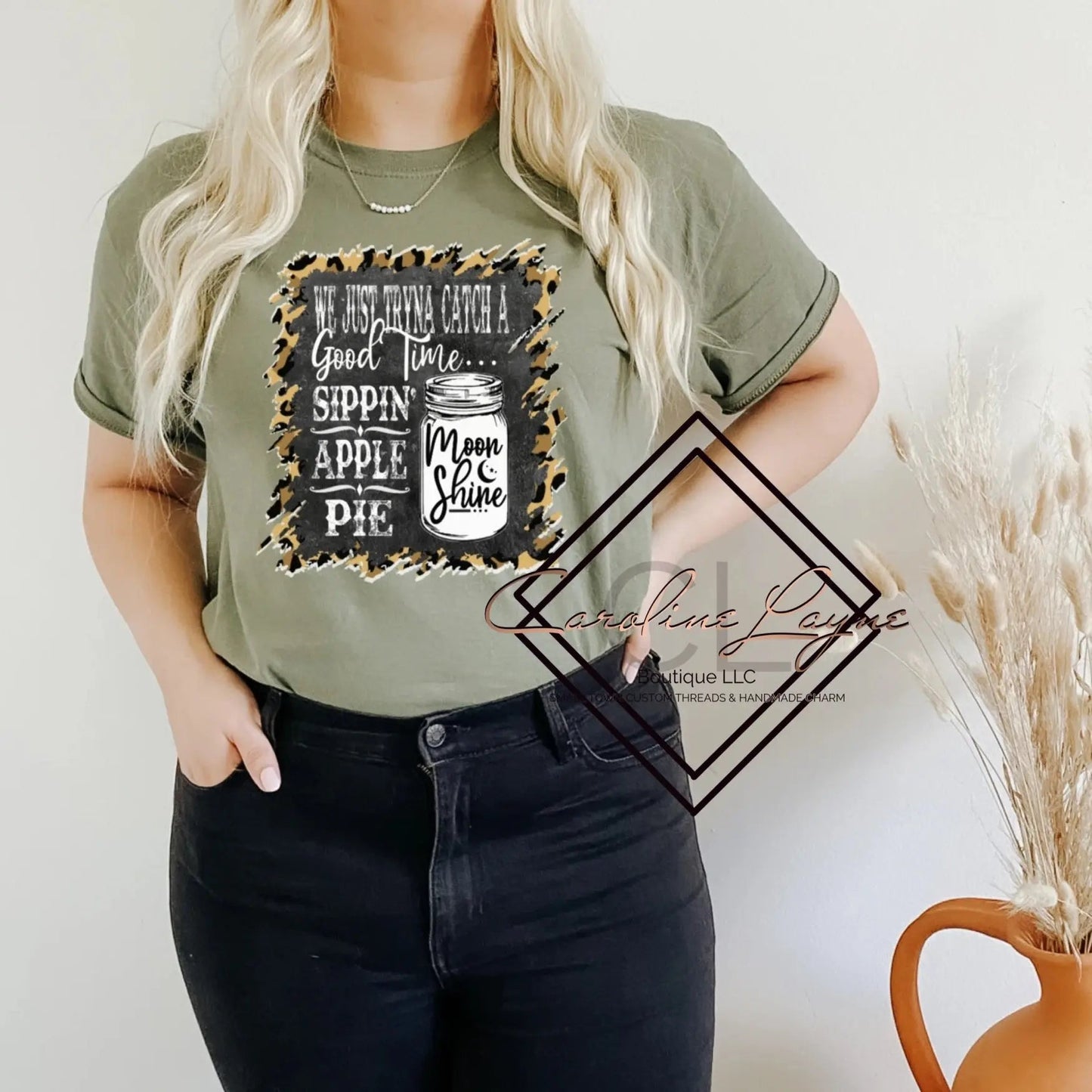 We Just Tryna Catch A Good Time Tee - Caroline Layne Boutique LLC